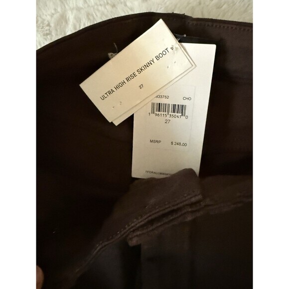 7 For All Mankind Women's Size 27 Black Ultra High Rise Skinny Boot Jeans NWT - Picture 12 of 12